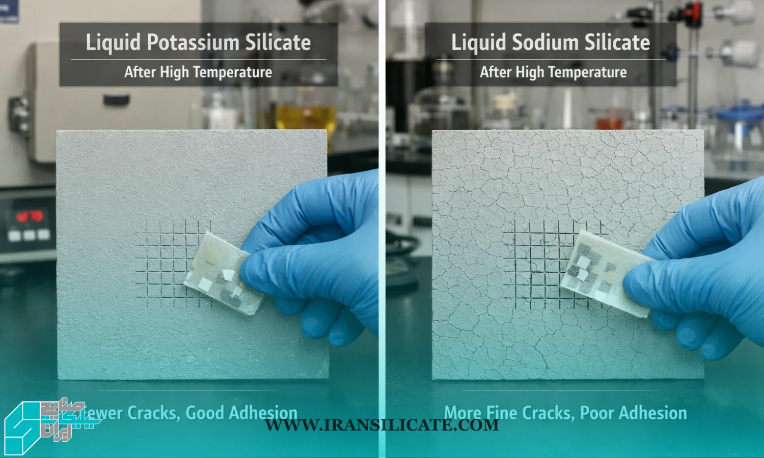 نقش ریشیو و درصد جامد در اینکه چرا سیلیکات پتاسیم مایع در دمای بالا بهتر عمل می‌کند؟