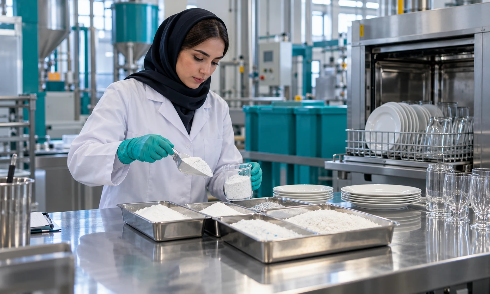 نقش مواد اولیه پودر ظرفشویی