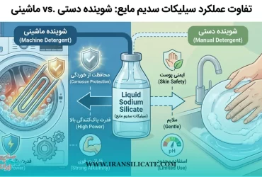 تفاوت عملکرد سیلیکات سدیم مایع در شوینده‌های دستی و ماشینی